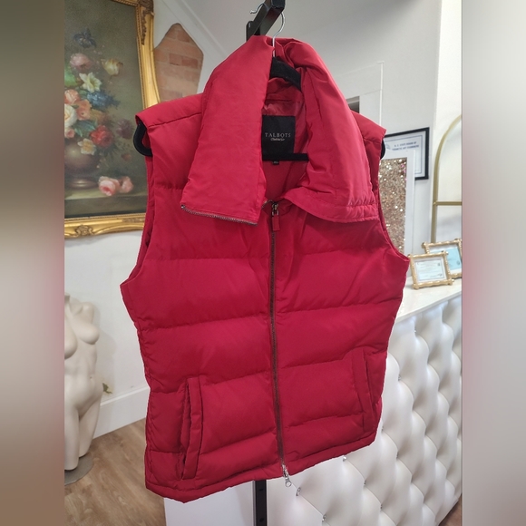 COPY - Talbot's Red Down Vest Medium - Picture 3 of 12